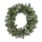 30" Pre-Lit Glistening Pine Wreath with Pinecones & Berries, Warm White LED Lights